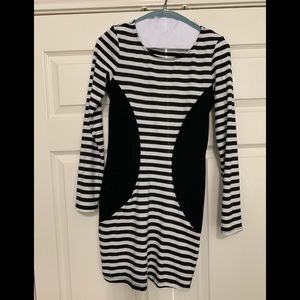 Black and white party dress